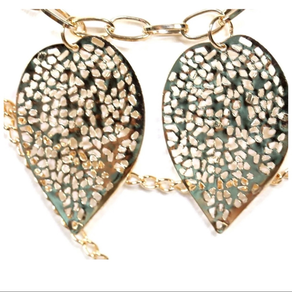 Dangling Leaf Layered Necklace - Picture 6 of 8